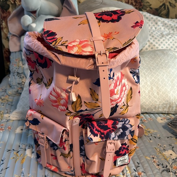 Herschel Supply Company Pink and Blue Floral Backpack - Picture 10 of 10